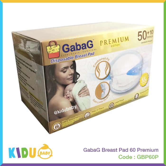 Breast Pad Slim Thin Ultra Soft by GabaG 50+10 / 30 / 56 / Satuan Premium Classic Kidu Baby