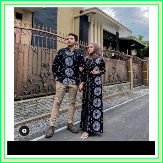 Couple Baju Koko Gamis Kapelan Suami Istri Muslim Pasangan Terbar Oh273 Couple Combi Batik Malika O 