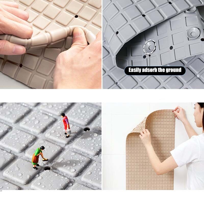 SUDOKU Shower Bath Mat / Keset  Kamar Mandi PVC Anti Slip Suction Cup