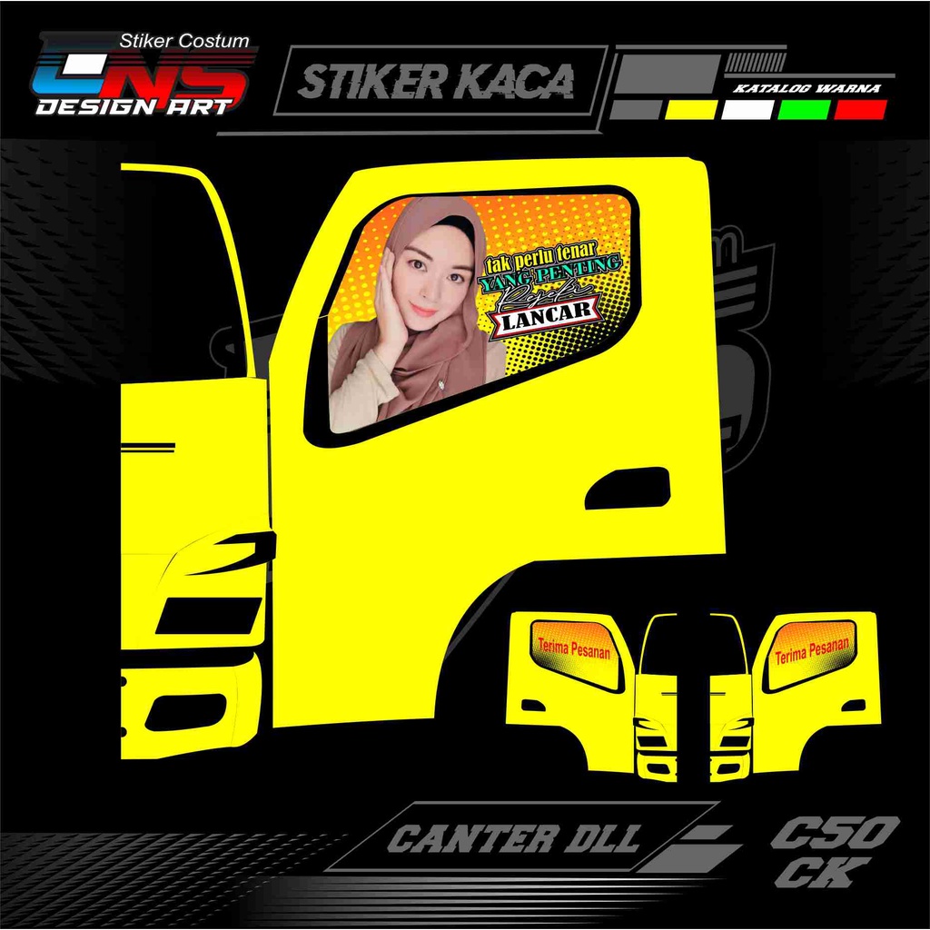 stiker truk canter stiker canter stiker kaca truk canter stiker kaca one way stiker kaca