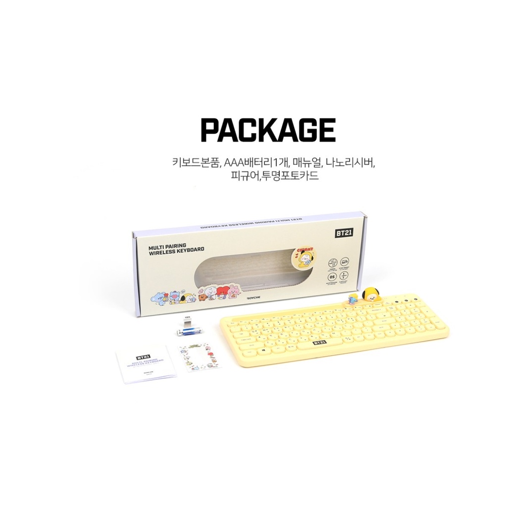 ROYCHE Wireless keyboard BT21 BTS HANGUL KOREA