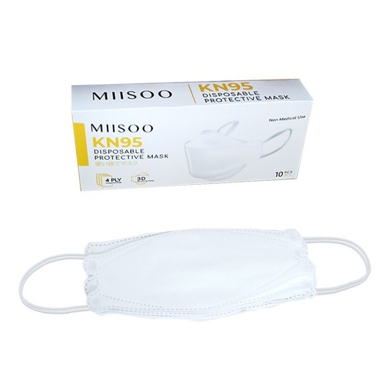 MIISOO KN95 - Duckbill Disposable Protective Mask 3D - Mouson KN 94 4ply / Masker Medis Kesehatan