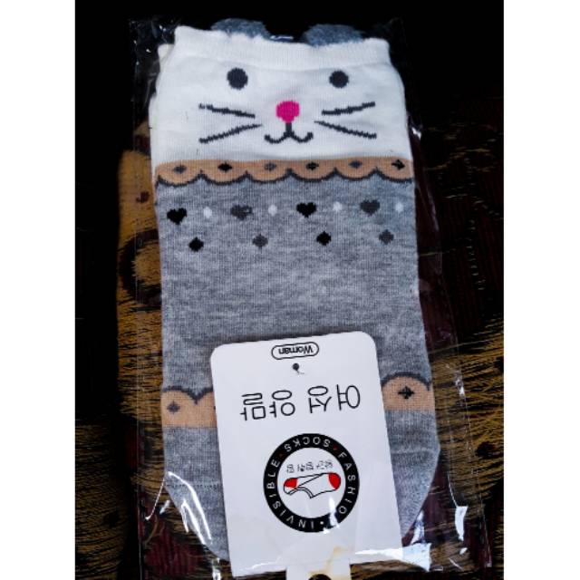 Kaos kaki pendek karakter kucing