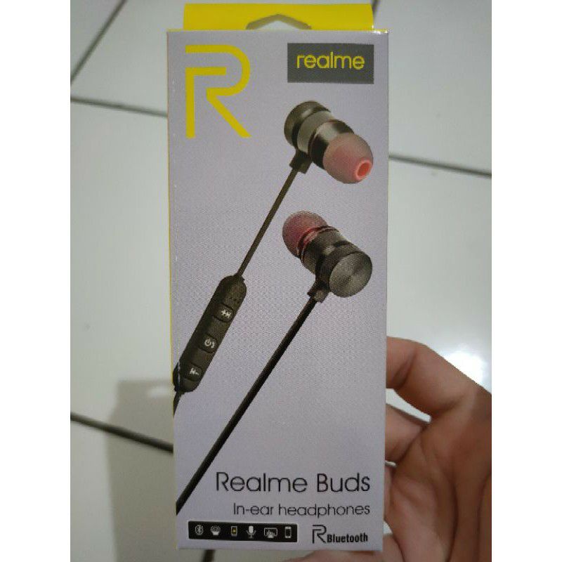 HF HEADSET/EARPHONE BLUETOOTH MAGNET REALME BUDS T-07 SUPERBASS