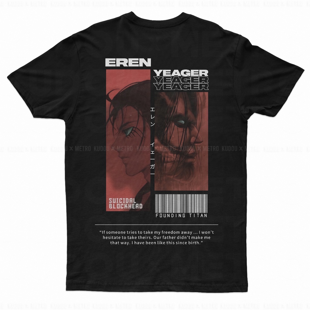 Tshirt Eren Yeager Founding Titan Anime Manga Attack One Titan Premium Unisex