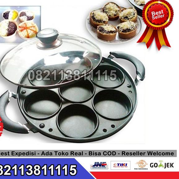 ➬ CETAKAN KUE 7 LUBANG CEKUNG BOWL CAKE PAN SERABI dorayaki bikang ambon - DUS BEBAS ۝