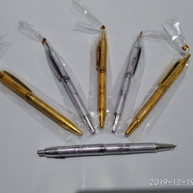 

SOUVENIR PULPEN EMAS/SILVER isi 100 pcs