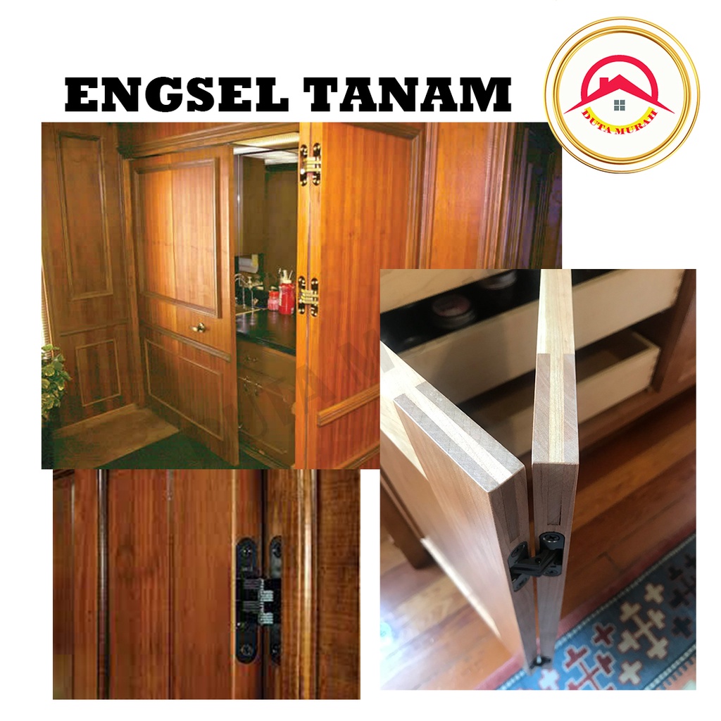 Engsel Tanam / Engsel Deer Ukuran S CHROME Cross Hinge Pintu Lemari Meja Lipat Tanam