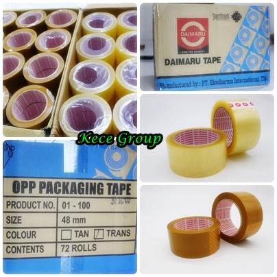 

Lakban Daimaru Per Dus Opp tape bening/ coklat 90 yard 2inch murah