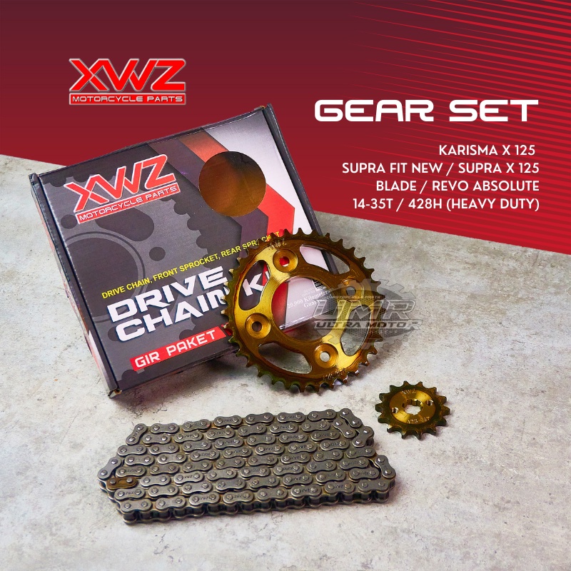 Jual GEAR GIR SET GIR PAKET SUPRA X 125 SUPRA FIT NEW KARISMA REVO 428