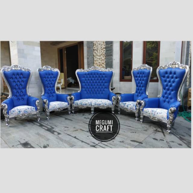 Kursi pengantin mewah pelaminan mebel furniture Jepara