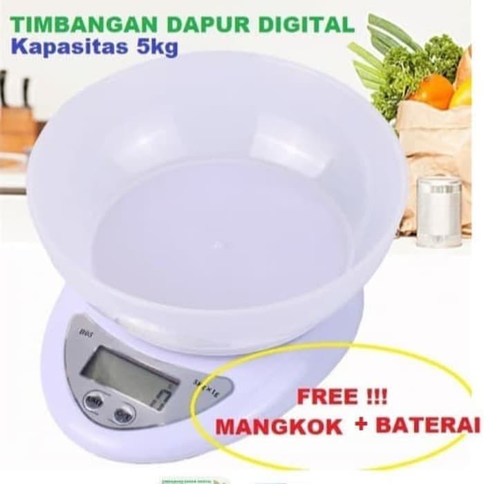 Timbangan Dapur Timbangan Kue Scale Digital Mangkok 5kg Timbangan Dapur Timbangan Kue Scale Digital Mangkok 5kg