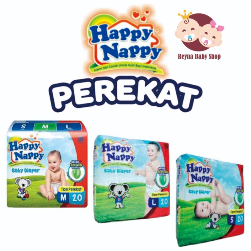 Pampers Happy Nappy Perekat S 20 / M 20 / L 20