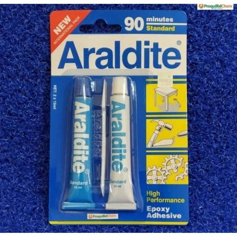 

LEM BESI ARALDITE BIRU EPOXY 90MENIT RESIN HARDENER ADHESIVE