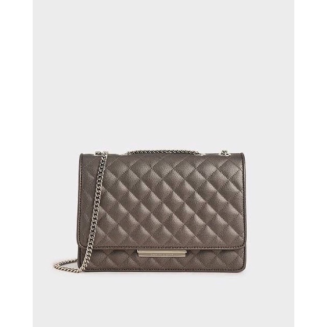 @PRELOVED_FERARTHIKA CHARLES AND KEITH C&K Big Size Shoulder Bag Harden Quilted