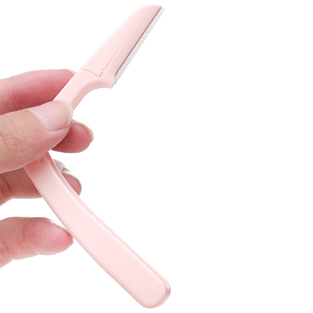 3 PCS/kotak Aman Lipat Pink Alis Scraper Alat Kecantikan