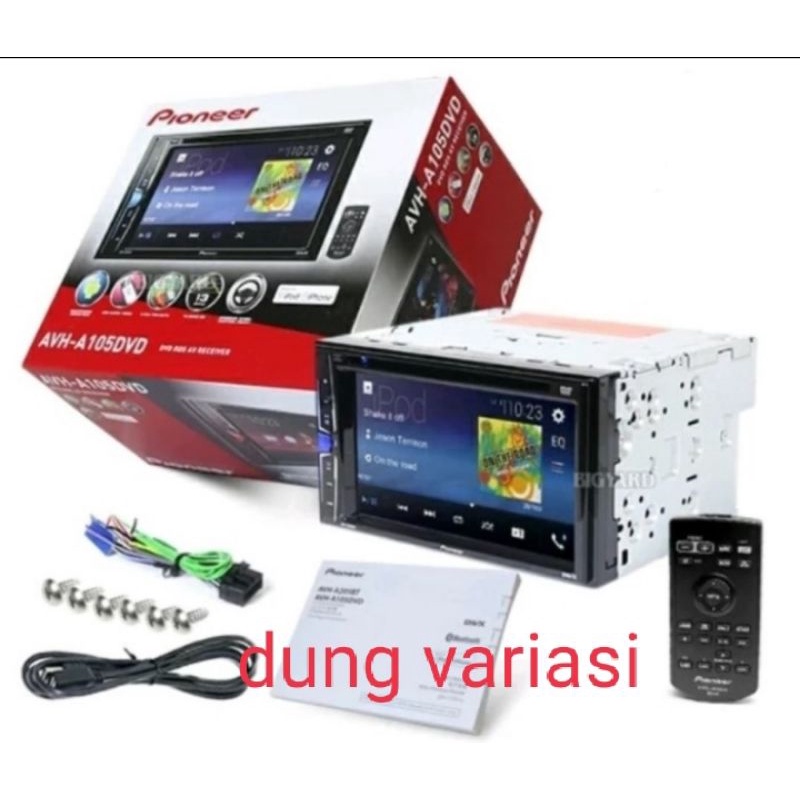 head unit double din pioneer avh A105 dvd mobil universal