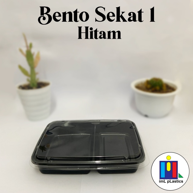 Tray Bento Sekat 2/Bento box/Lunch Box bento/Mika Bento Interpack - isi 50pcs