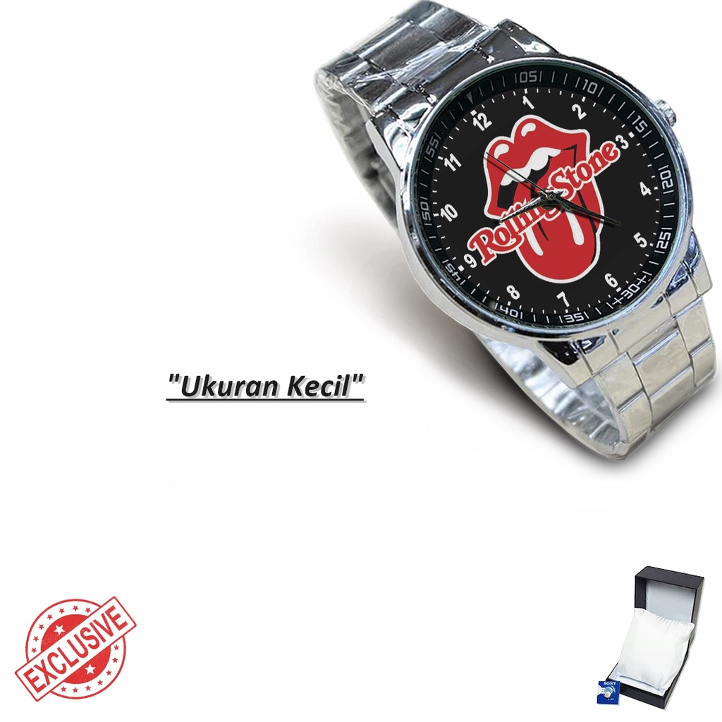 Jam Tangan Rantai Couple THE ROLLING STONES - 3 (Awesome)