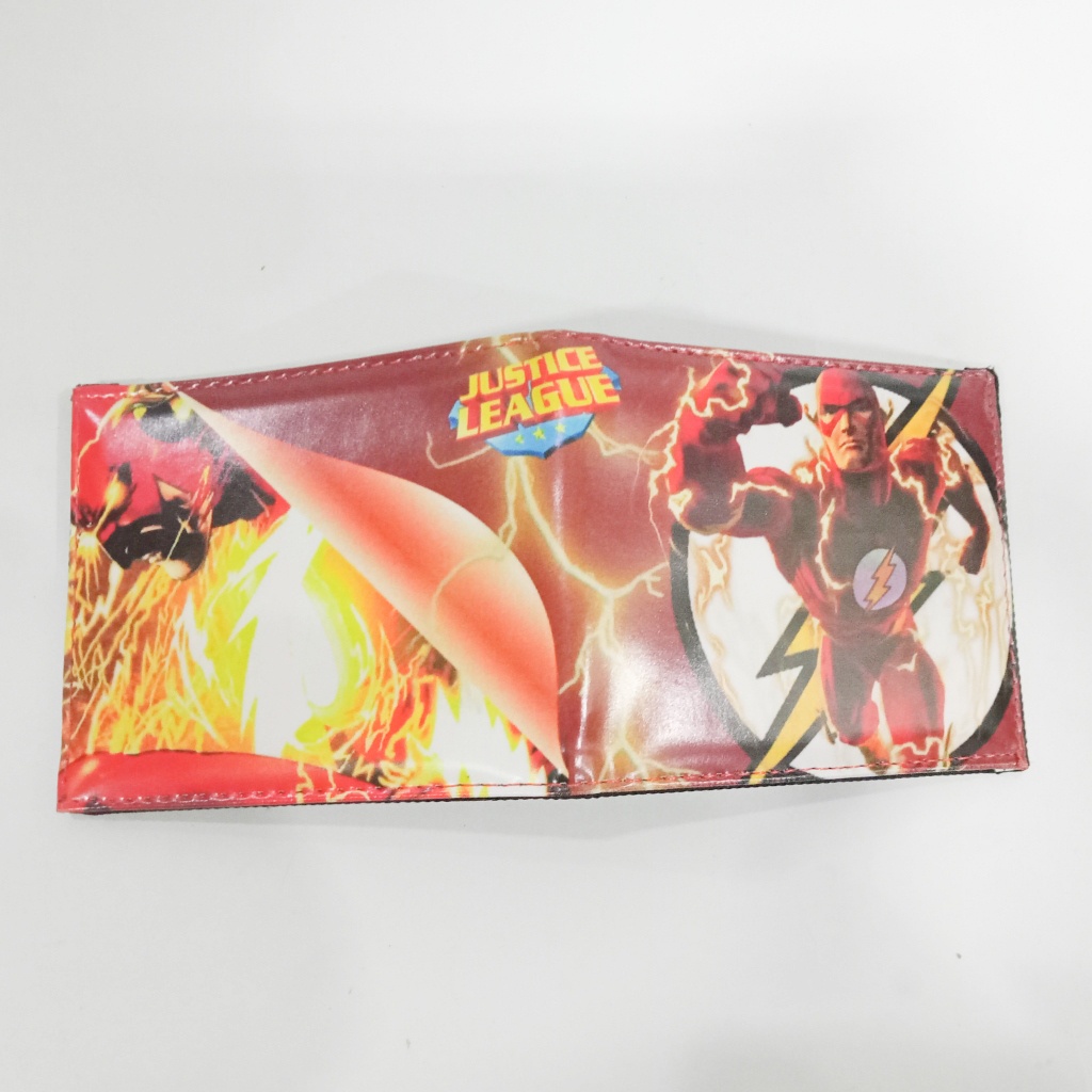 dompet anak laki karakter superhero The Flash DC Comics Justice League Barry Allen Wally West murah