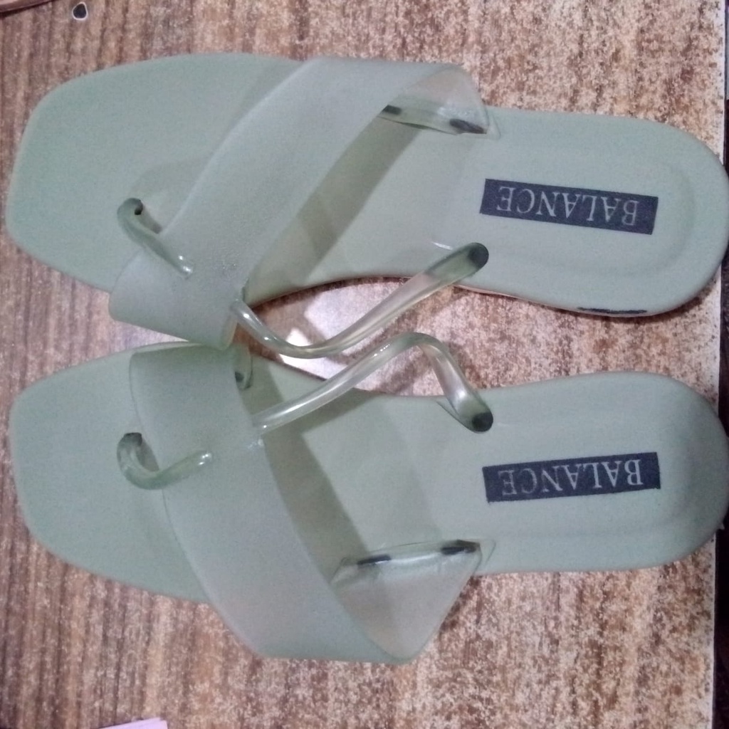 Women's flip flops jelly import Balance 1203-12 size 37-40 Sandal jepit jempol transparan Terlaris