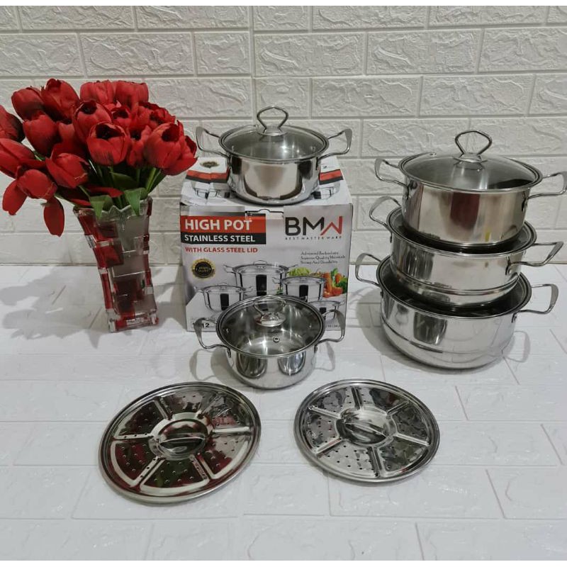 Panci Set Highpot Steamer BMW 12pcs