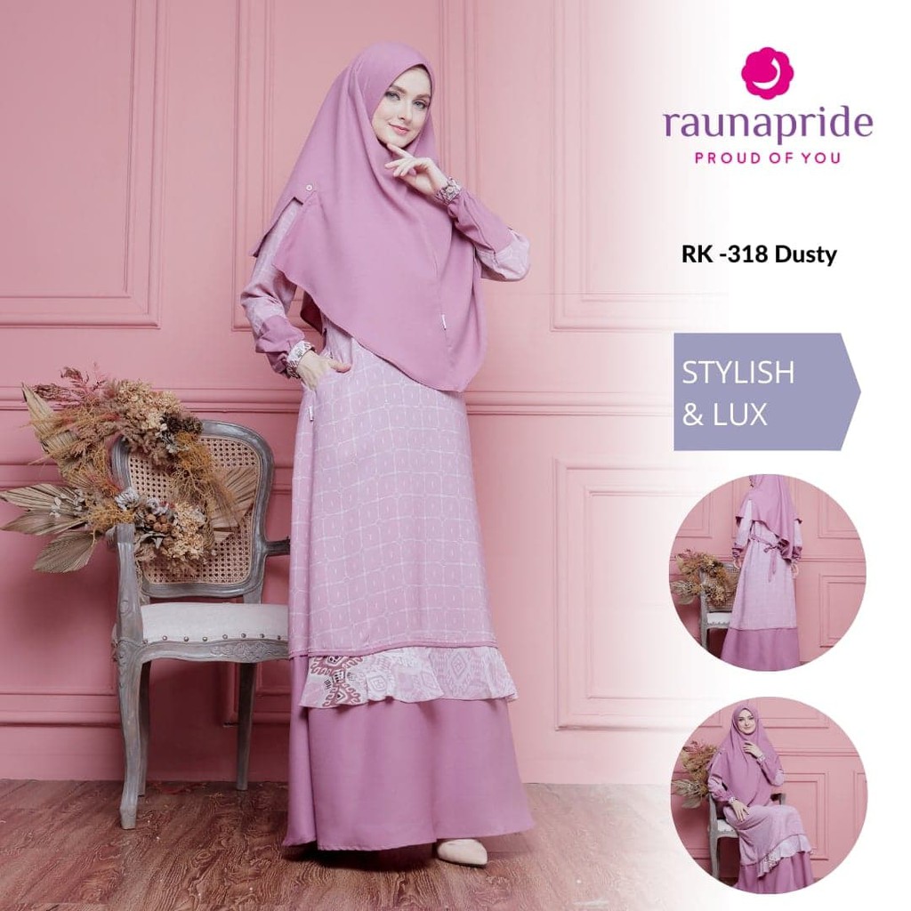 Dress Rauna Terbaru / RK - 316 /317 / 318 / Fashion Muslim