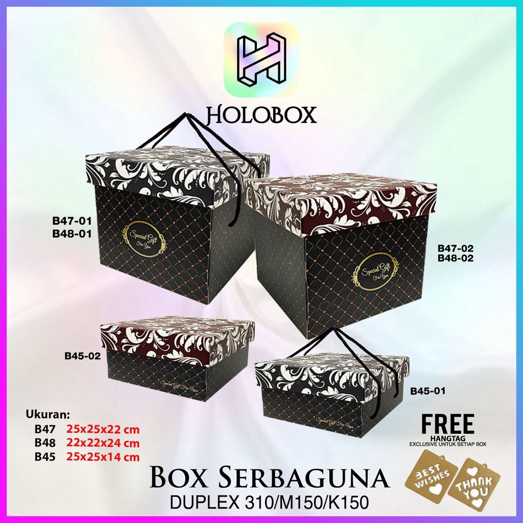 

Box serbaguna|Box murah|kardus Packaging|Kotak kado|Kotak penyimpanan|B45