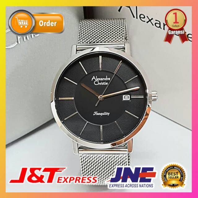 JAM TANGAN ALEXANDRE CHRISTIE PRIA JAM TANGAN COWOK ORIGINAL JAM ALEXANDER CHRISTIE AC 8628 SILVER