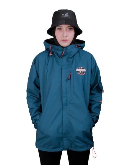 OUTWEAR WANITA WARNA BIRU JAKET PRIA WANITA WARNA BIRU TEBAL JAKET GUNUNG OUTDOOR TACTICAL