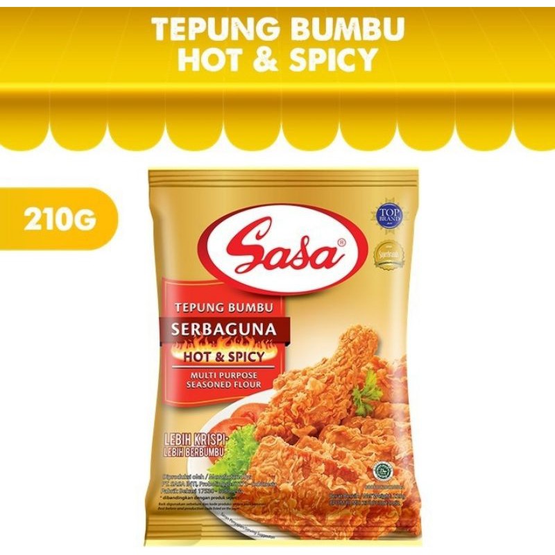 

Sasa Tepung bumbu Serbaguna Hot & Spicy 210gr