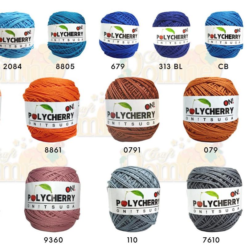 ♟ GROSIR POLYCHERRY - Benang Rajut Onitsuga Poly Cherry HARGA 1 PAK WARNA YANG SAMA polycherry ✤