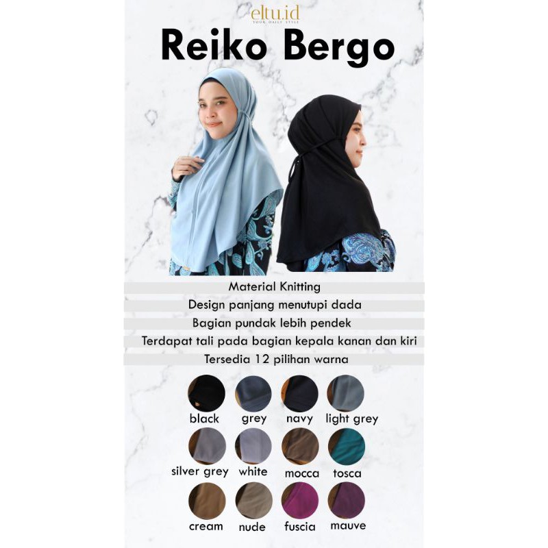 Jilbab Instan eltu.id REIKO BERGO EL2 by Elhijab elzatta