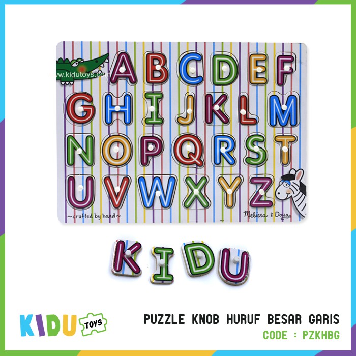 Mainan Anak Puzzle Knob Huruf (PART 2) Kidu Toys