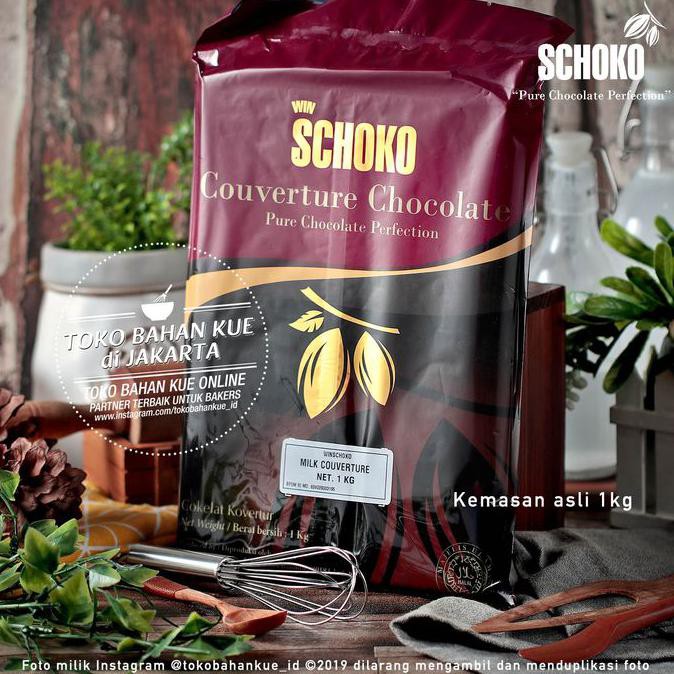 

Schoko MILK Couverture Chocolate 1kg Cokelat Baking Coklat Susu Batang BOOM SALE Kode 370