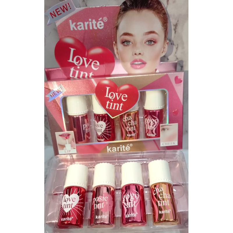LIP TINT KARITE LIQUID LOVE TINT 1PAK ISI 4PCS NO.68097-47