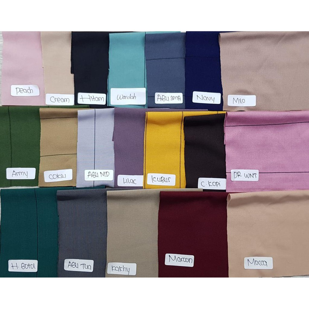 Warna Part 2 Kerudung Dasya Non Serut - Kerudung Bergo Dasya - Kerudung Bergo Oval Dasya-6