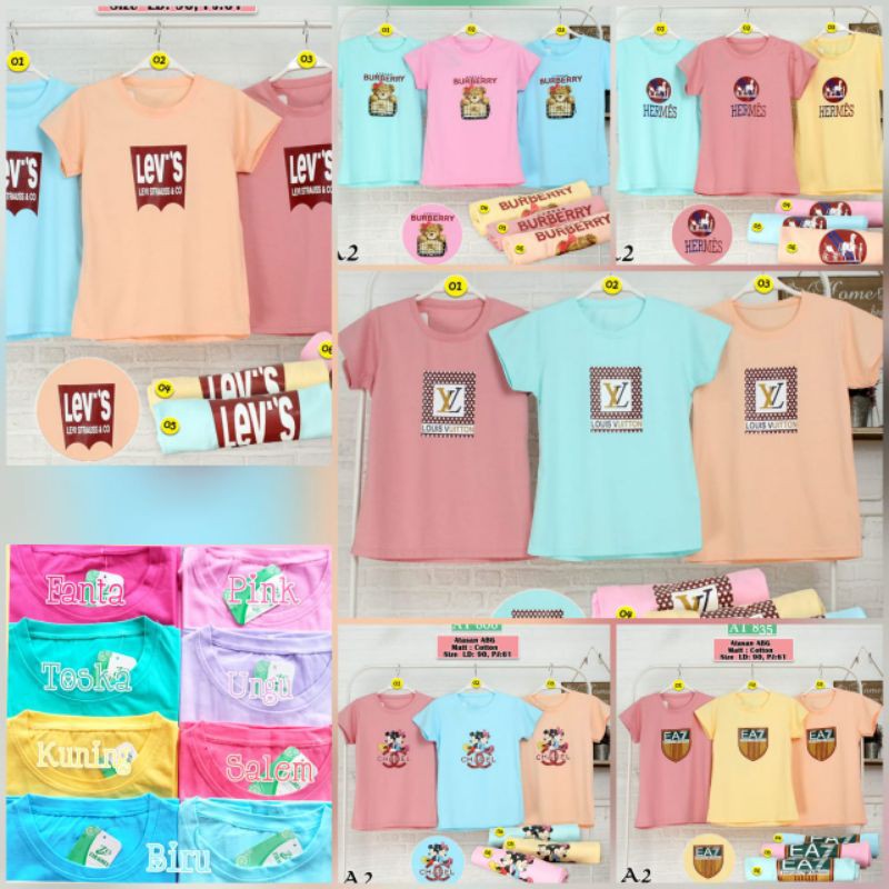 special promo kaos import anak 8-10 tahun pilih warna / promo atasan import anak 8-10 tahun