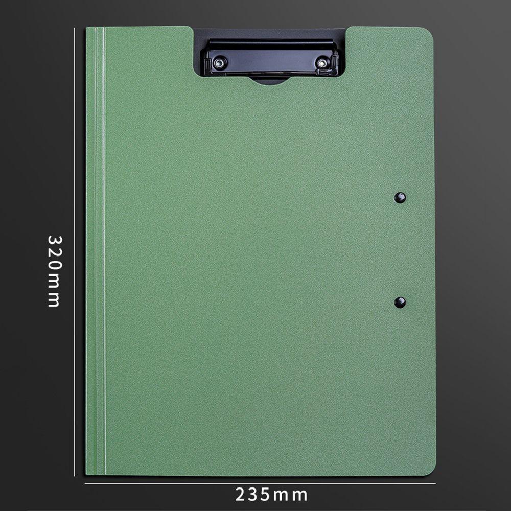 [Elegan] A4 File Folder Vertikal Double Clips Papan Alas Tulisan Memo Clip Board Test Penyimpanan Kertas Tulisan Clipboard