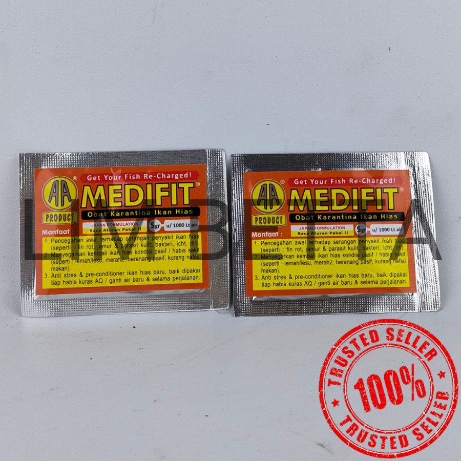 MEDIFIT 5 GRAM / OBAT IKAN MEDIFIT / OBAT KARANTINA IKAN HIAS