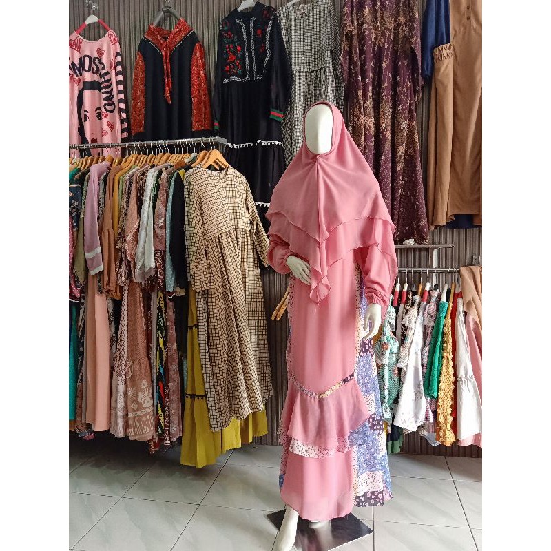 gamis set syari mewah