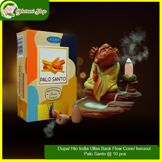 Dupa/ Hio India Ullas Back Flow Cone/ kerucut Palo Santo @ 10 pcs