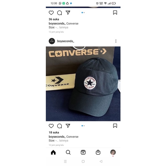 caps converse lengkap