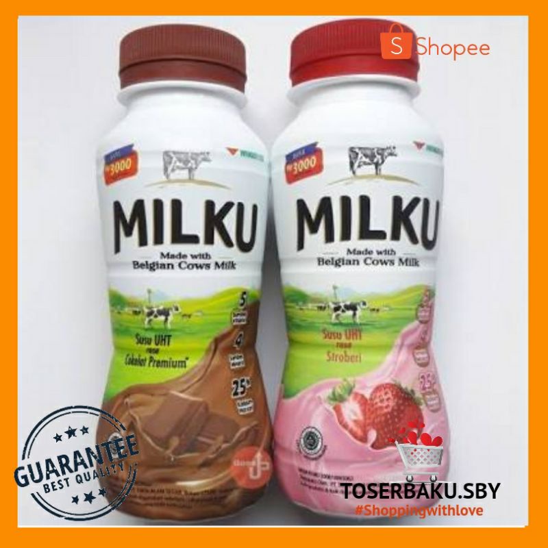 

Milku Susu UHT 200ml / Fresh Milk / Susu Segar / Agen Snack Murah Surabaya / WFH / New Normal