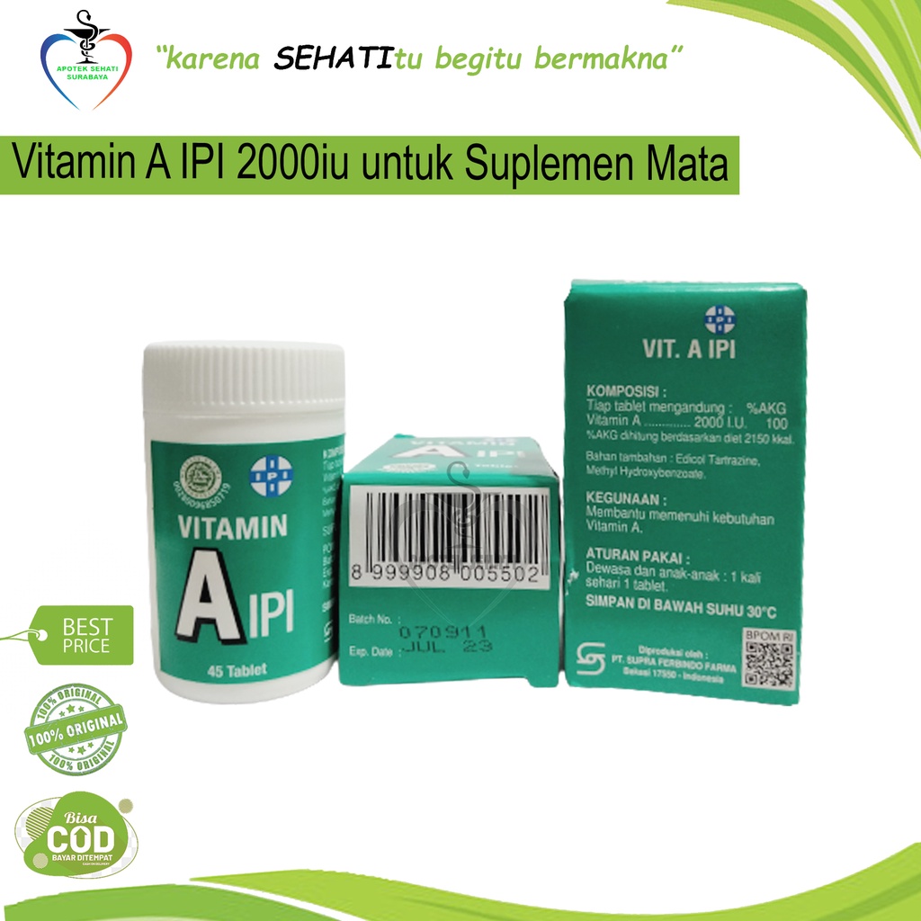 VITAMIN IPI Lengkap All Varian ABCDE Mineral Zink Selenium B Complex