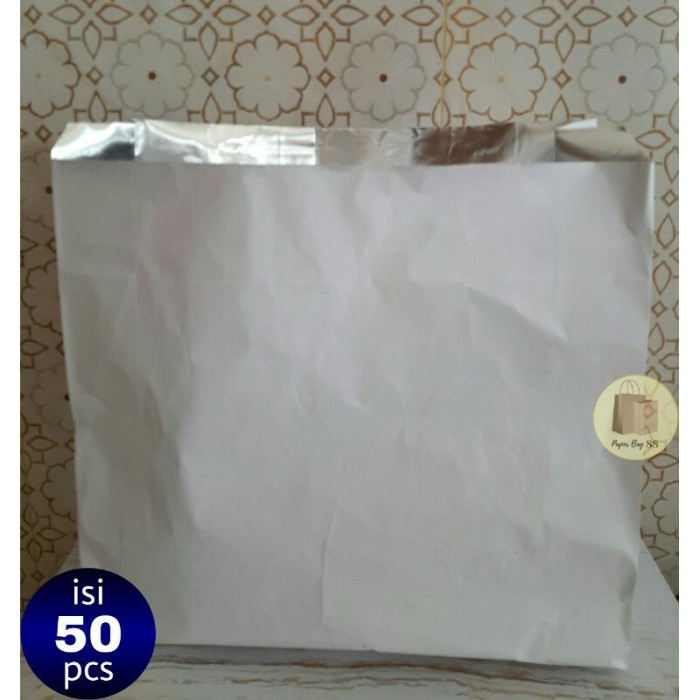 

(TERLARIS) isi pcs Tahan Alumunium Panas L 30x9x33 Paperbag Minyak Flat 50 cm Air