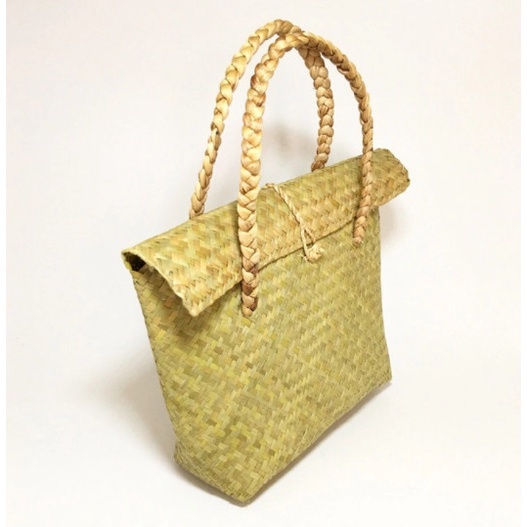 Tas Anyaman Wanita Souvenir Hampers Rotan Bambu Purun Anyam Hand Bag 2 058