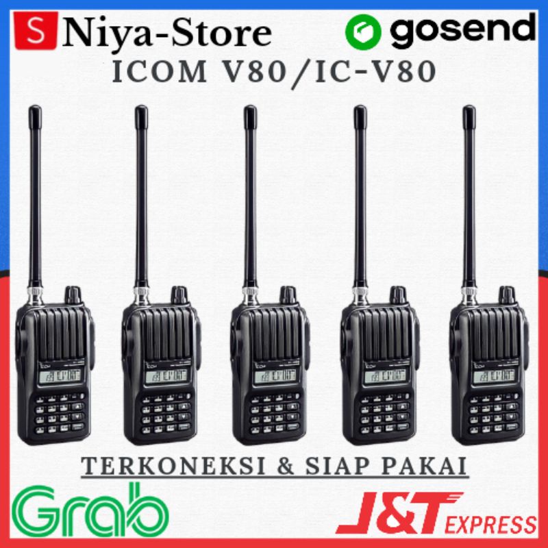 Paket 5 Unit Radio HT ICOM V80 Ic-V80  (Garansi 1 Tahun)