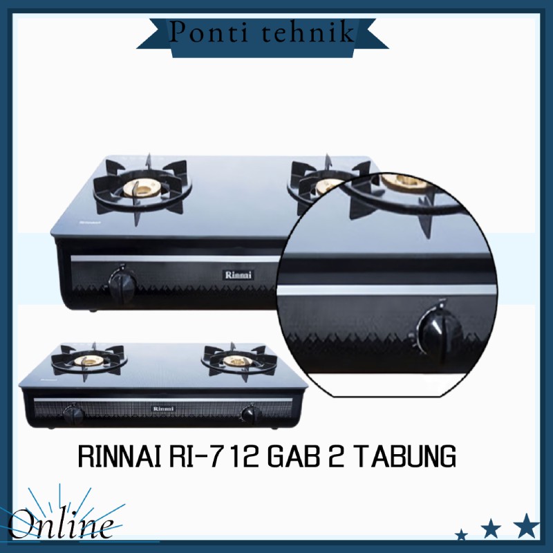 Jual Kompor Gas Rinnai 2 Tungku Ri 712 Gab Shopee Indonesia