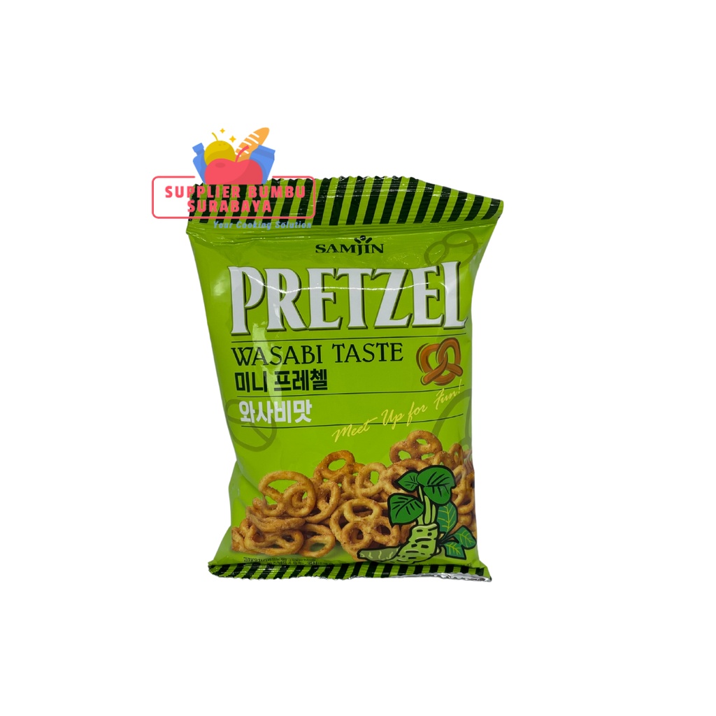 SAMJIN - Snack Pretzel Korea Rasa Cheddar Cheese / Spicy Beef / Stir-Fried Seafood 85g